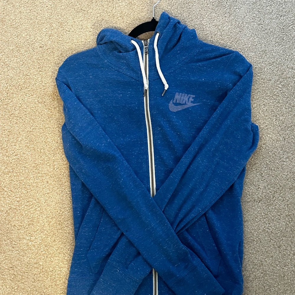 Nike Blue Zip-Up Hoodie